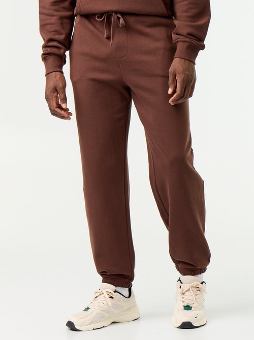 Pantalón de chándal de felpa liso - Kiabi