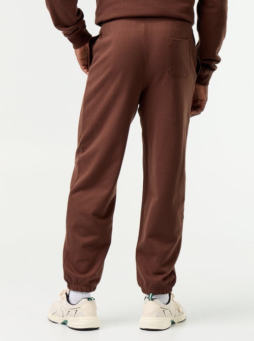 Pantalón de chándal de felpa liso - Kiabi