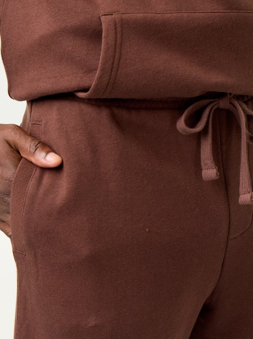 Pantalón de chándal de felpa liso - Kiabi
