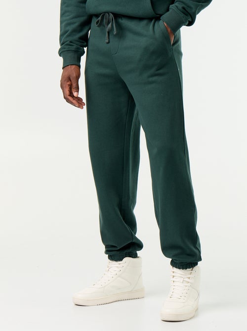 Pantalón de chándal de felpa liso - Kiabi Pantalón de chándal de felpa liso - Kiabi