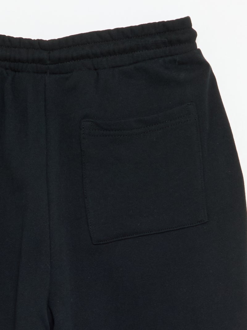 Pantalón de chándal de felpa Negro - Kiabi