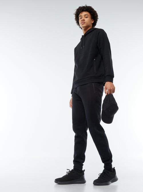 Pantalón de chándal de felpa perchada con 2 bolsillos con cremallera - Kiabi