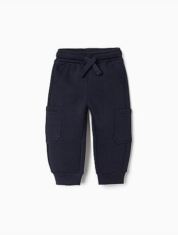 Pantalón de chándal de felpa perchado con bolsillos cargo