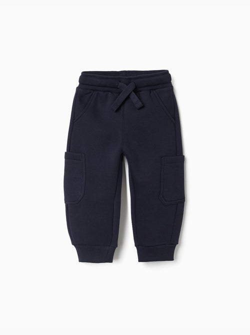 Pantalón de chándal de felpa perchado con bolsillos cargo - Kiabi