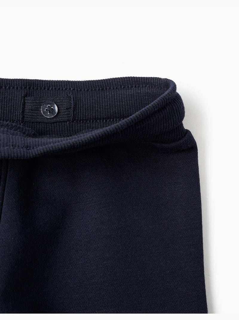 Pantalón de chándal de felpa perchado con bolsillos cargo Azul oscuro - Kiabi
