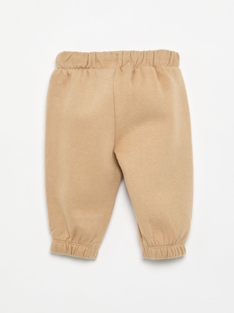 Pantalón de chándal de forro polar Beige - Kiabi