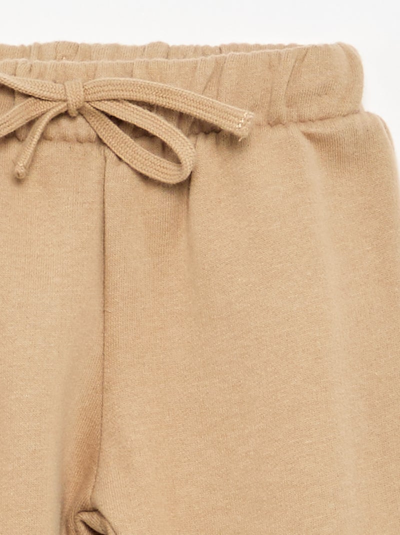 Pantalón de chándal de forro polar Beige - Kiabi
