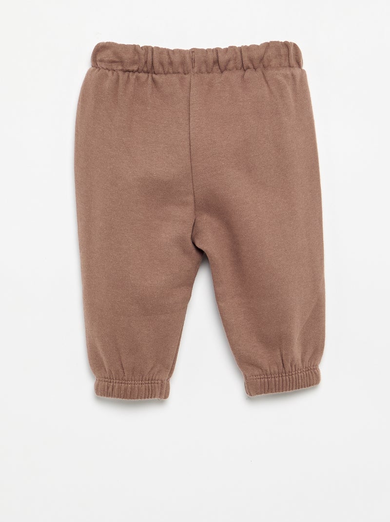 Pantalón de chándal de forro polar Marron - Kiabi