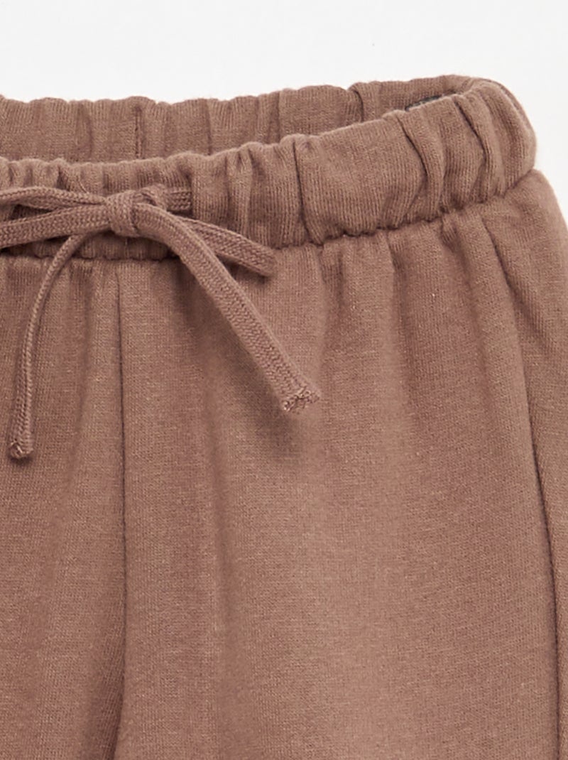 Pantalón de chándal de forro polar Marron - Kiabi