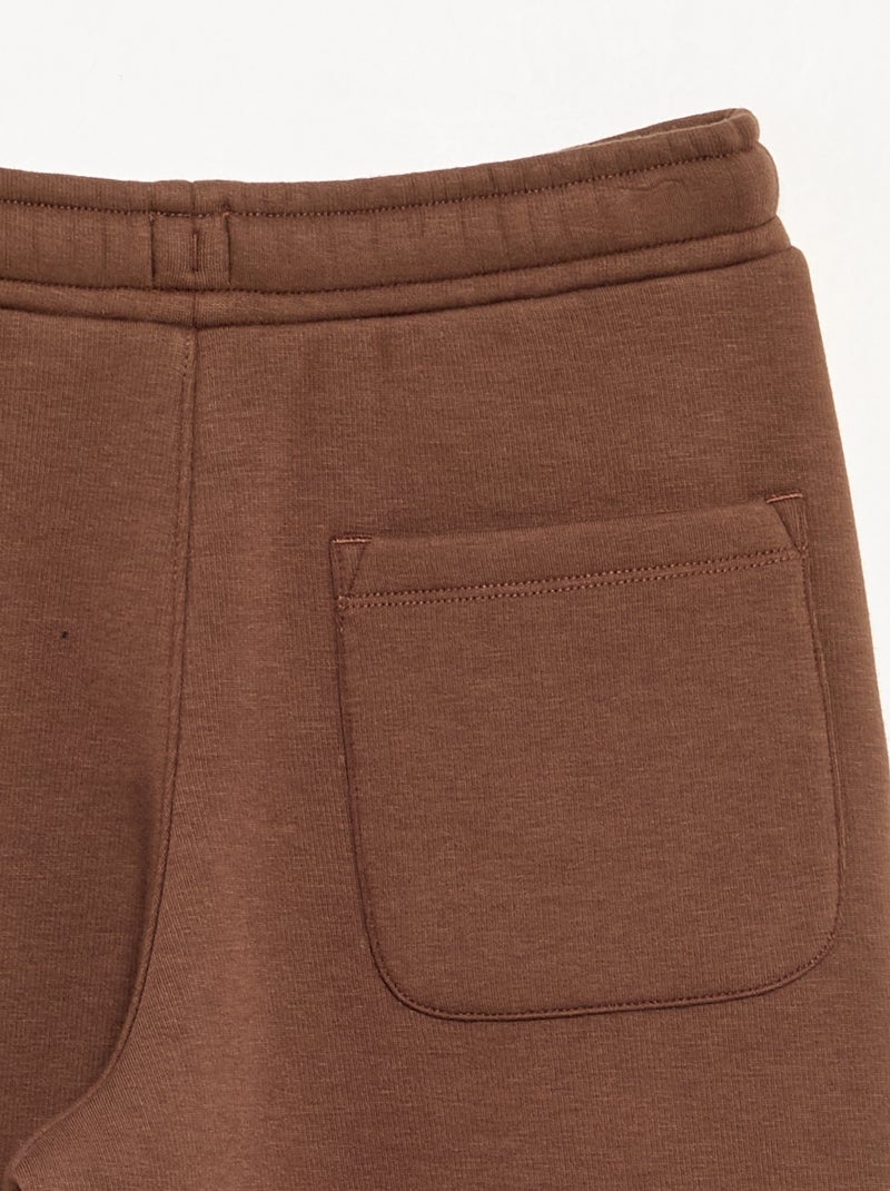 Pantalón de chándal de forro polar Marron - Kiabi