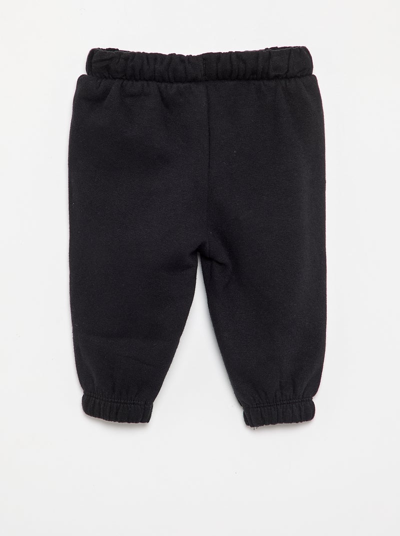 Pantalón de chándal de forro polar Negro - Kiabi