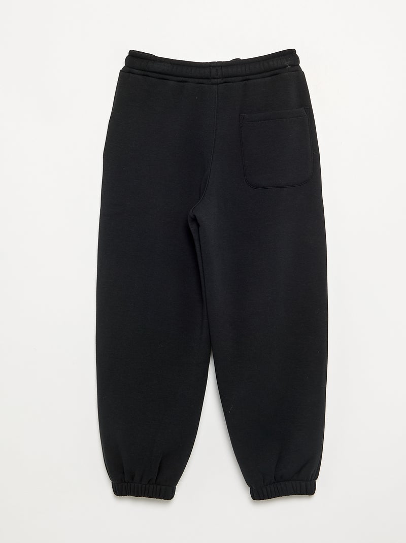 Pantalón de chándal de forro polar Negro - Kiabi