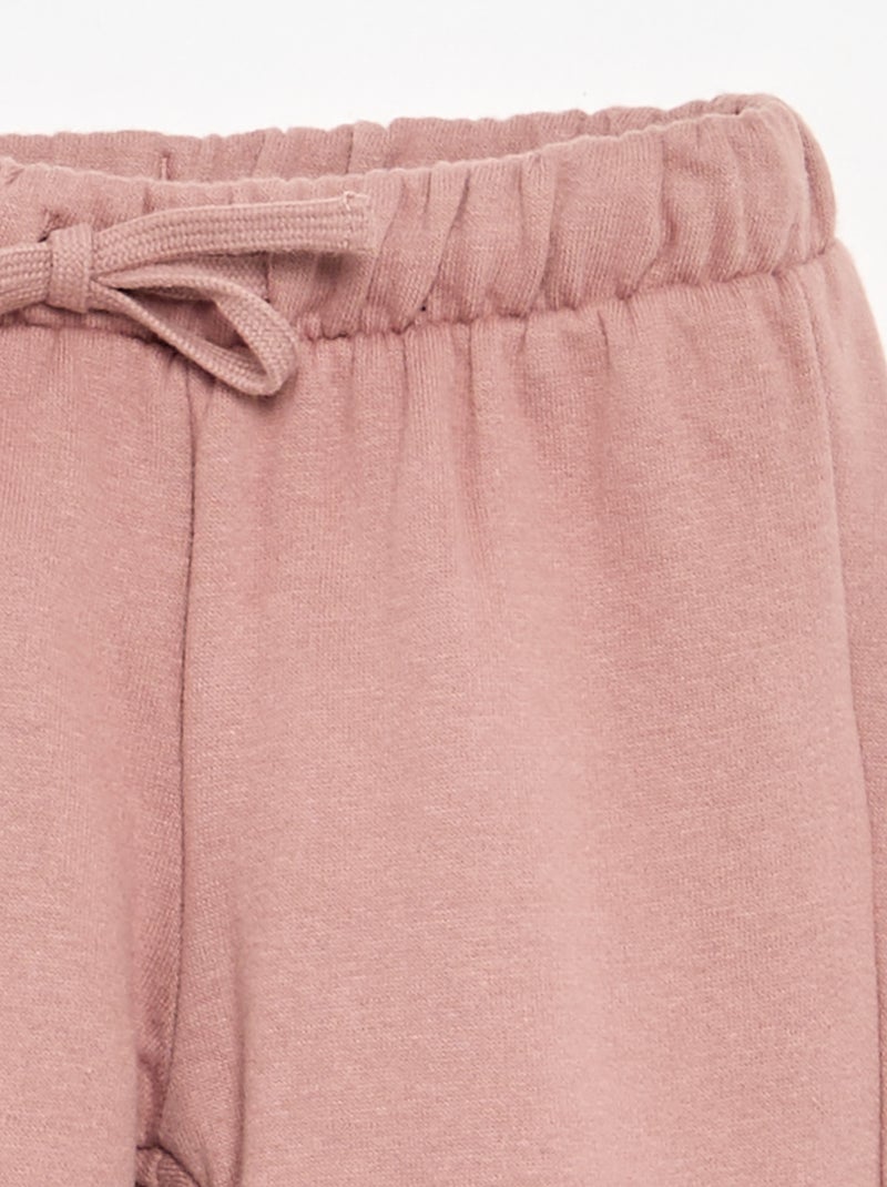 Pantalón de chándal de forro polar Rosa - Kiabi