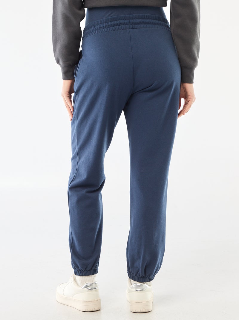 Pantalón de chándal de maternidad en felpa Azul - Kiabi