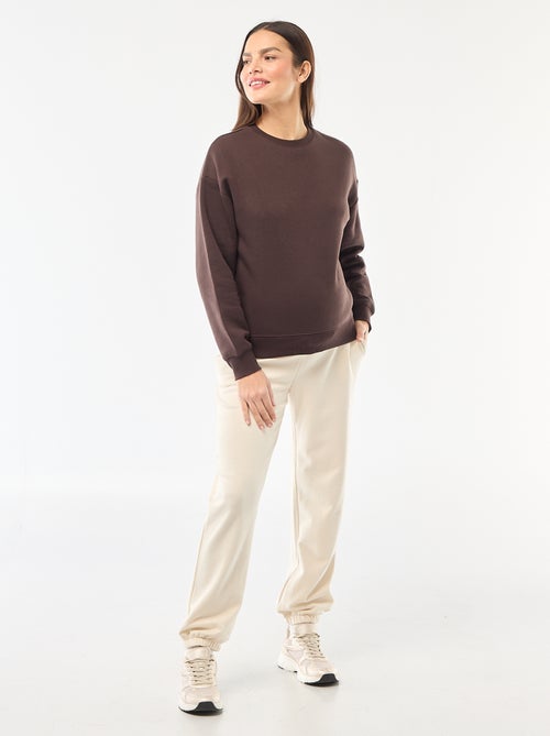 Pantalón de chándal de maternidad en felpa - Kiabi