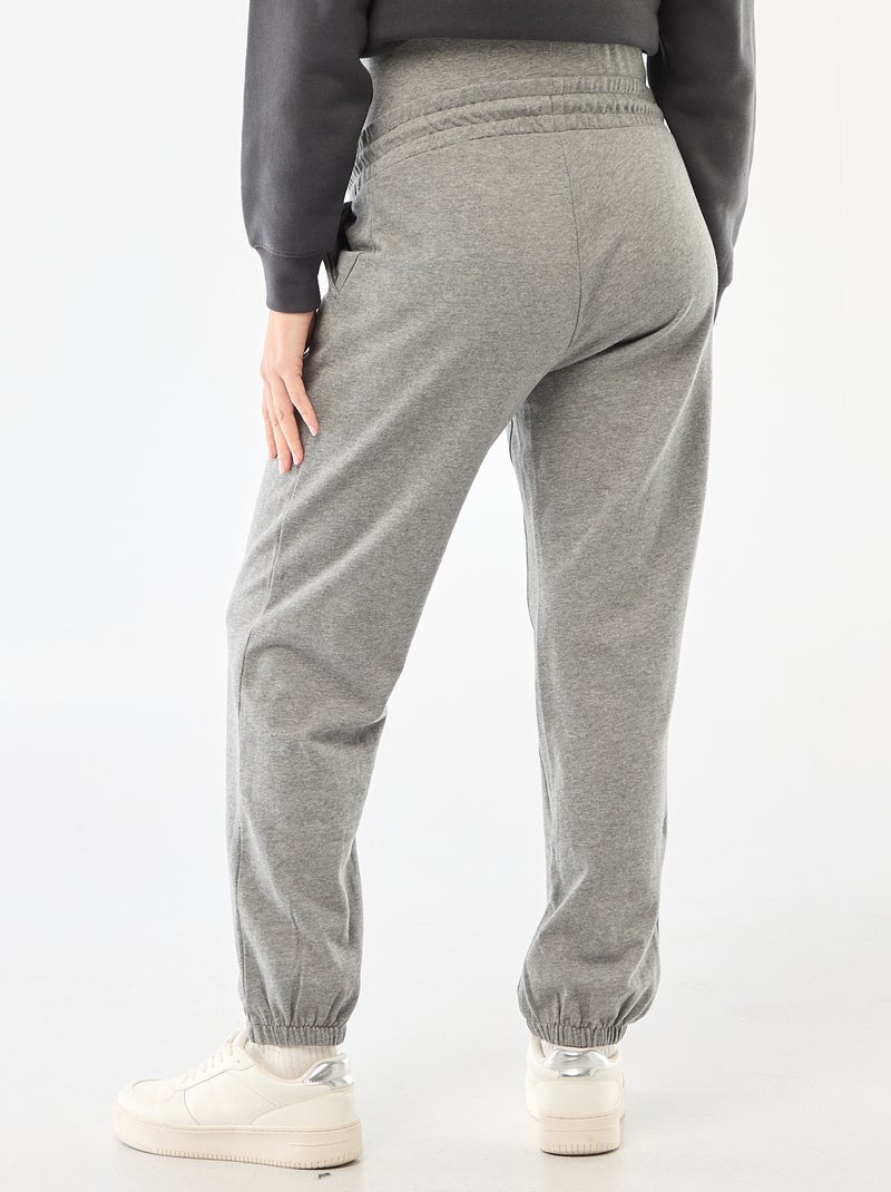 Pantalón de chándal de maternidad en felpa Gris - Kiabi