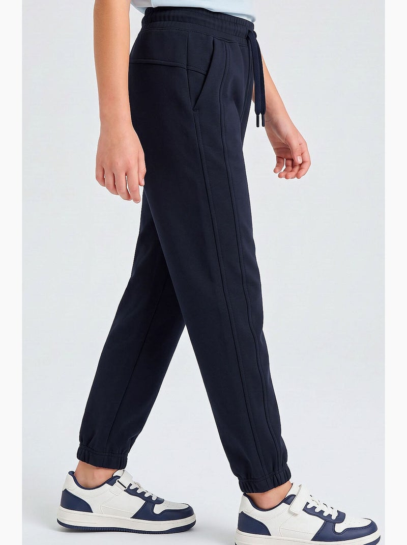 Pantalón de chándal de mezcla de algodón tommy Azul noche - Kiabi