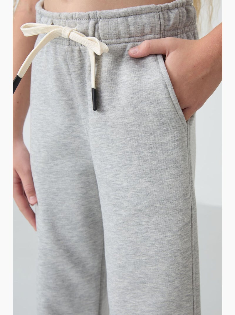 Pantalón de chándal de mezcla de algodón tommy Gris claro - Kiabi
