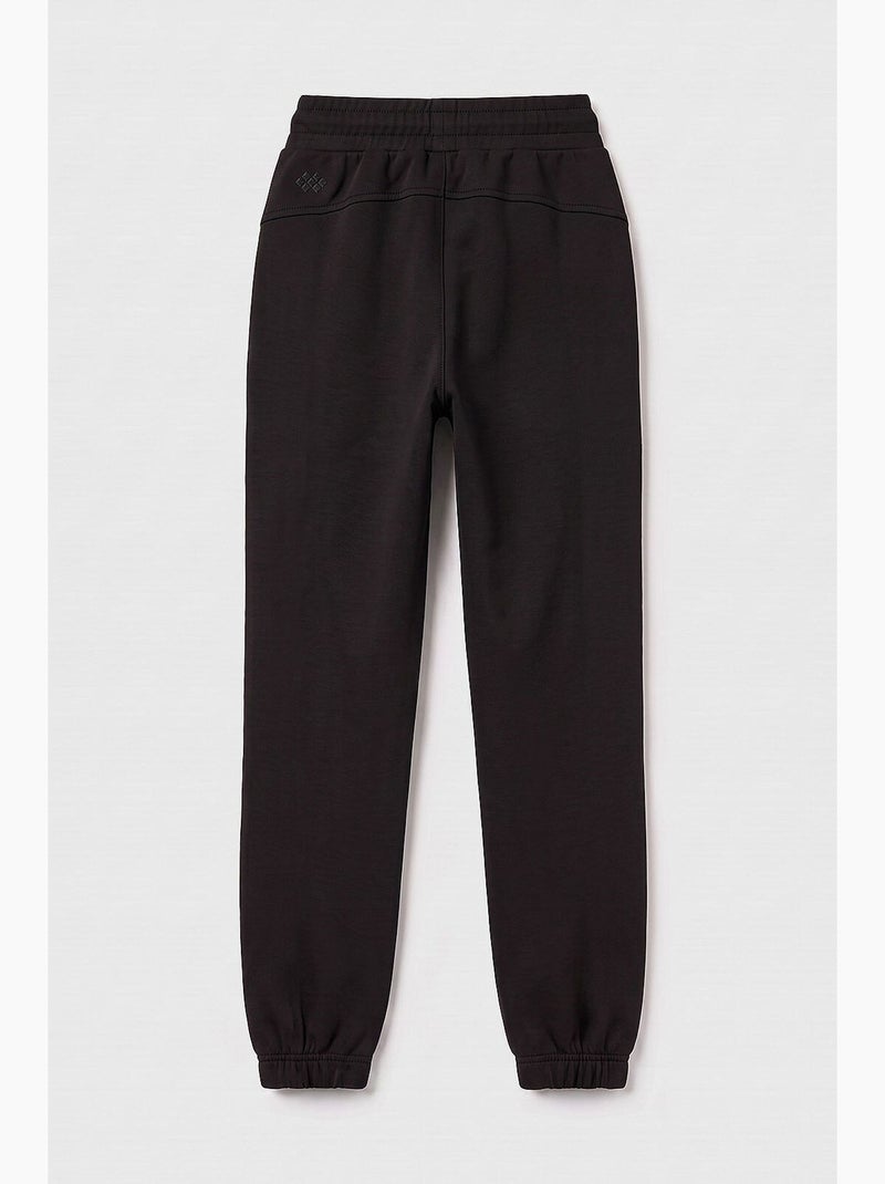 Pantalón de chándal de mezcla de algodón tommy Negro - Kiabi