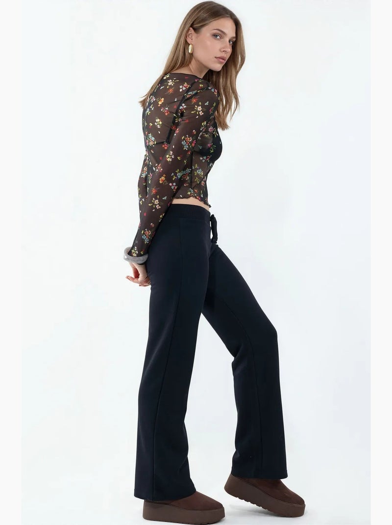 Pantalón de chándal de mujer de pernera recta busem Azul marino - Kiabi