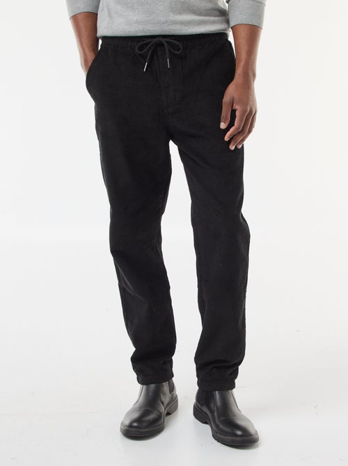 Pantalón de chándal de pana liso - Kiabi