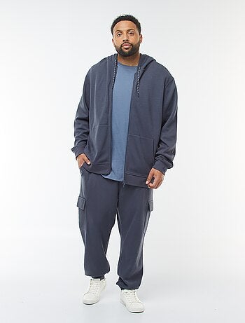 Pantalón de chándal de punto de piqué con bolsillos con solapa