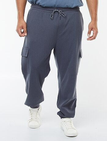 Pantalón de chándal de punto de piqué con bolsillos con solapa