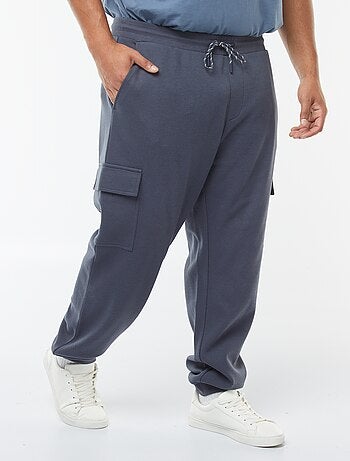 Pantalón de chándal de punto de piqué con bolsillos con solapa