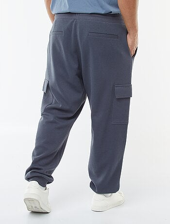 Pantalón de chándal de punto de piqué con bolsillos con solapa