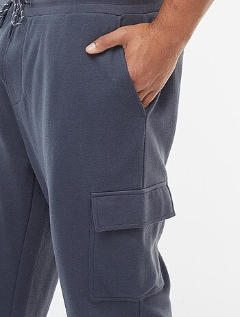 Pantalón de chándal de punto de piqué con bolsillos con solapa