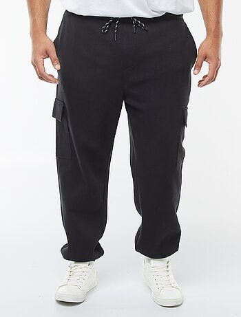 Pantalón de chándal de punto de piqué con bolsillos con solapa