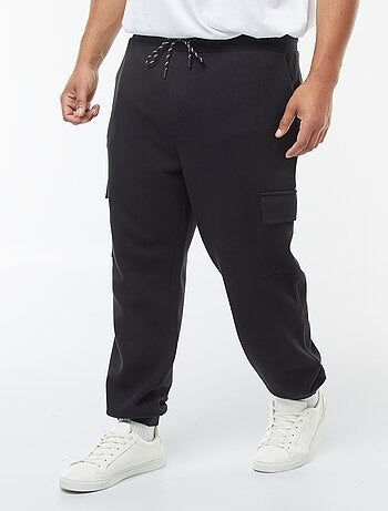 Pantalón de chándal de punto de piqué con bolsillos con solapa