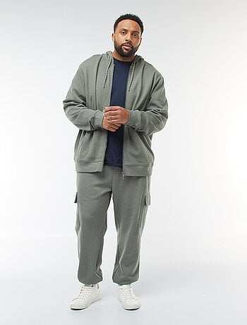 Pantalón de chándal de punto de piqué con bolsillos con solapa