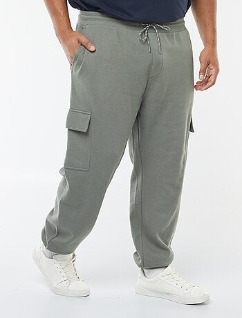 Pantalón de chándal de punto de piqué con bolsillos con solapa