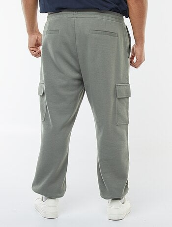 Pantalón de chándal de punto de piqué con bolsillos con solapa