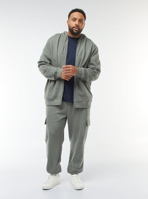 Pantalón de chándal de punto de piqué con bolsillos con solapa - Kiabi