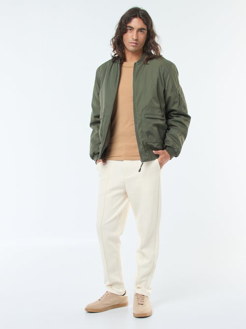Pantalón de chándal de punto de piqué liso - Kiabi