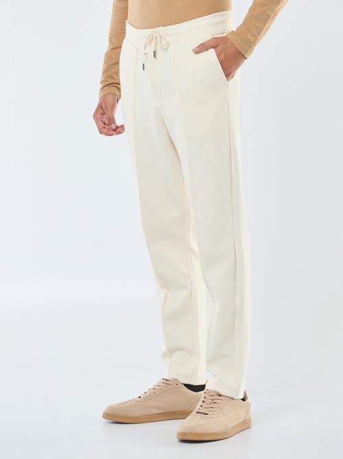Pantalón de chándal de punto de piqué liso - Kiabi