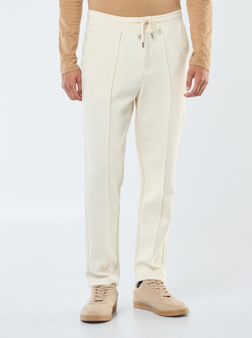 Pantalón de chándal de punto de piqué liso - Kiabi