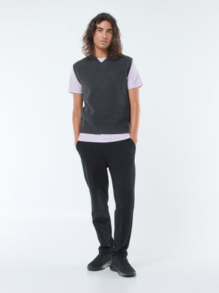 Pantalón de chándal de punto de piqué liso