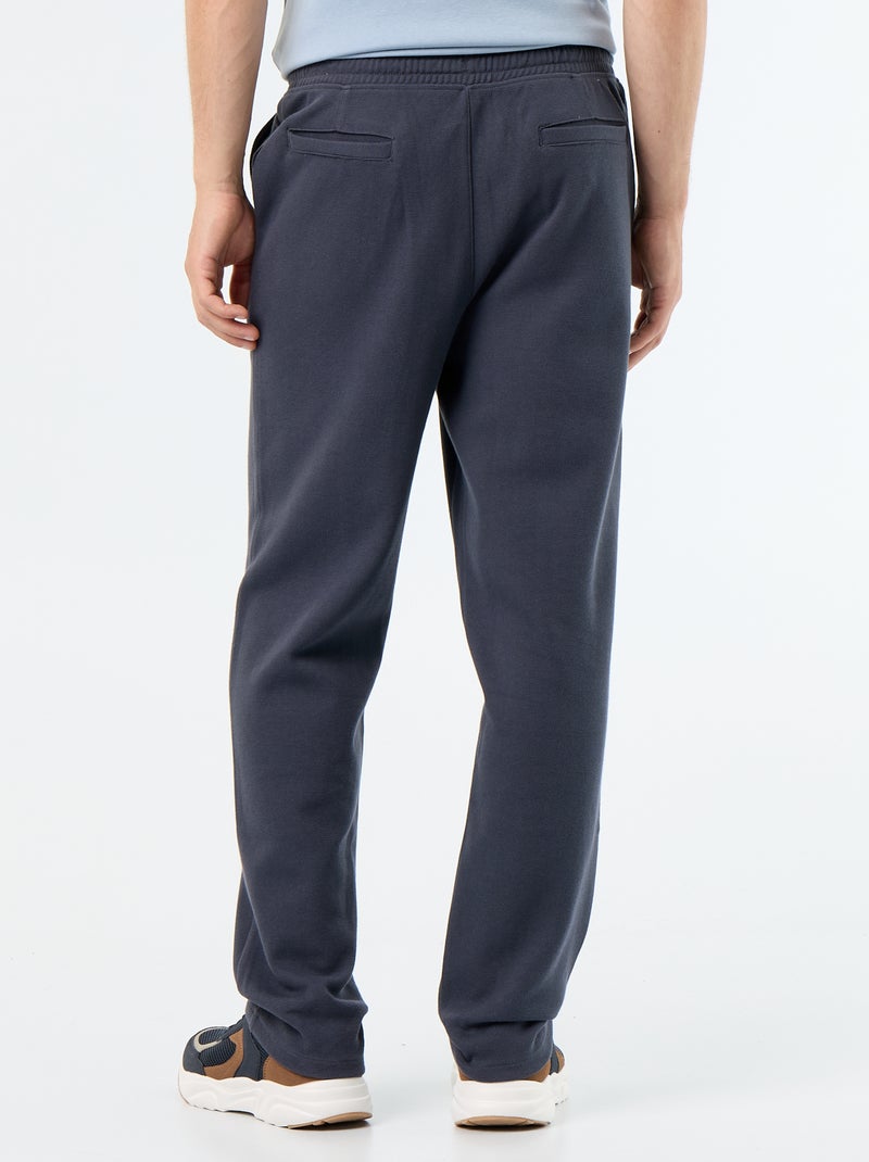 Pantalón de chándal de punto piqué Azul - Kiabi