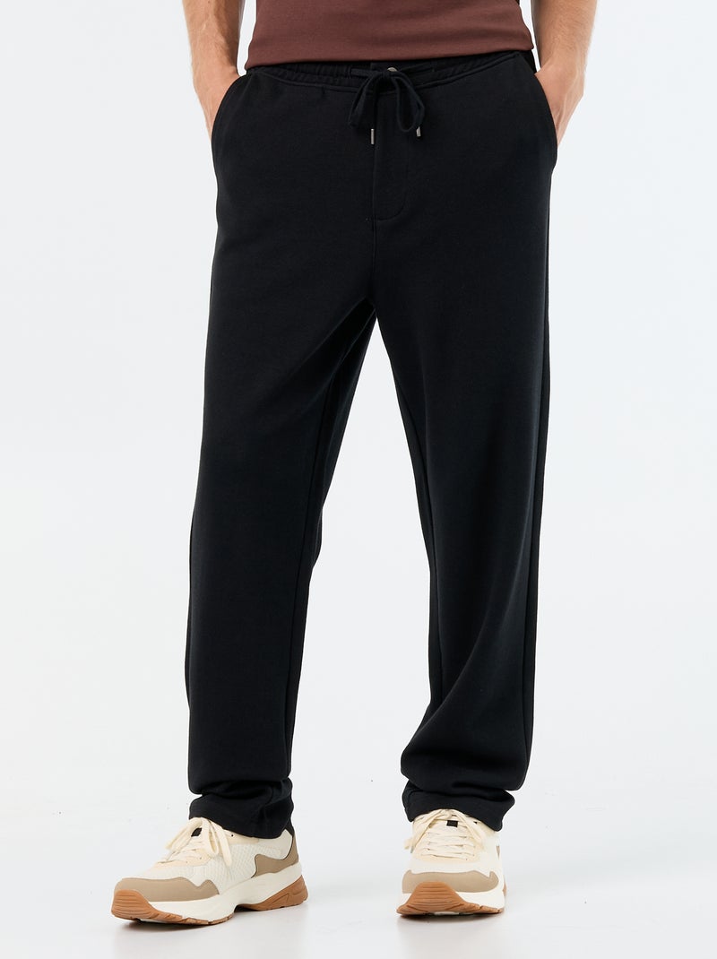 Pantalón de chándal de punto piqué Negro - Kiabi
