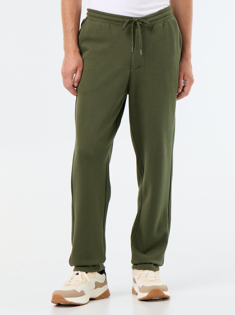 Pantalón de chándal de punto piqué Verde - Kiabi