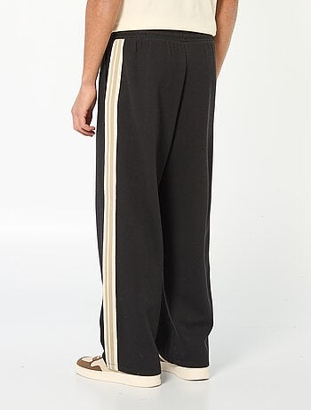 Pantalón de chándal de wide leg con banda decorativa