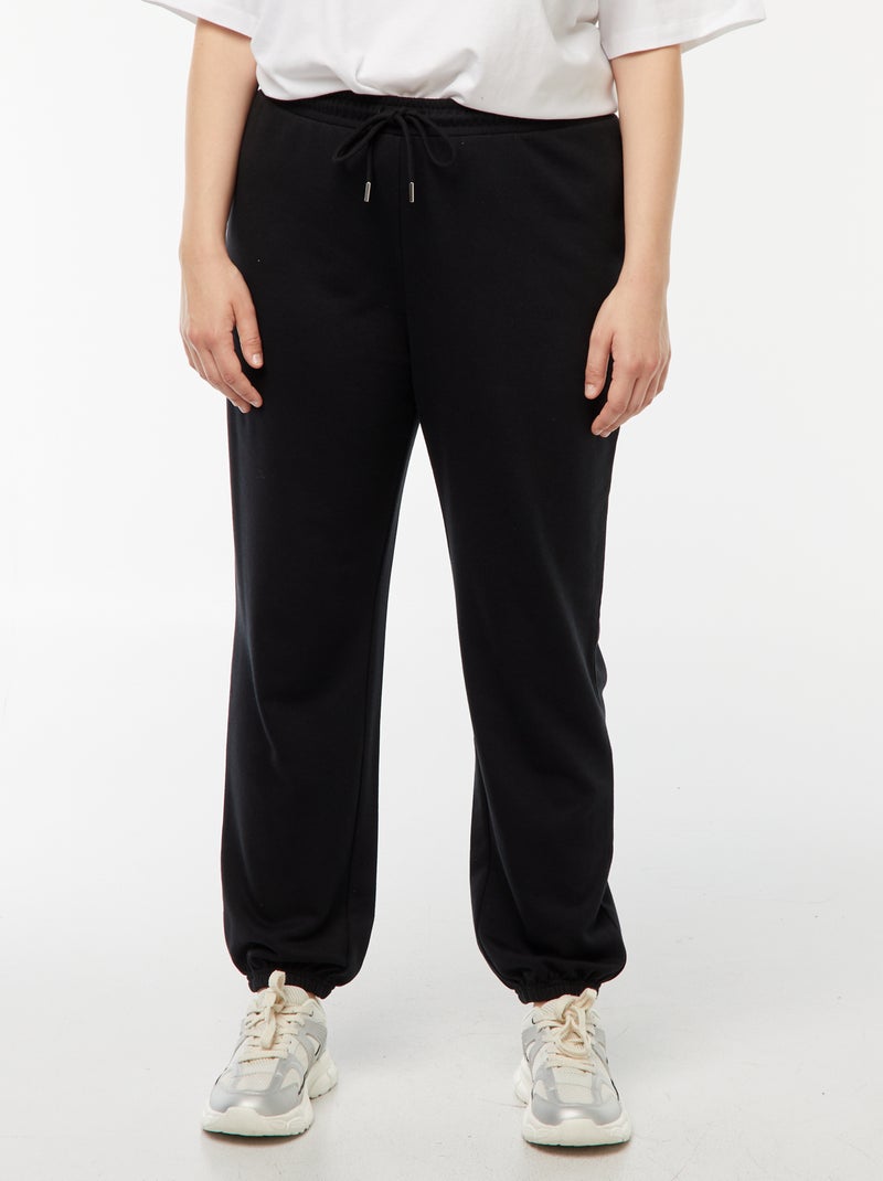 Pantalón de chándal deportivo en felpa negro - Kiabi