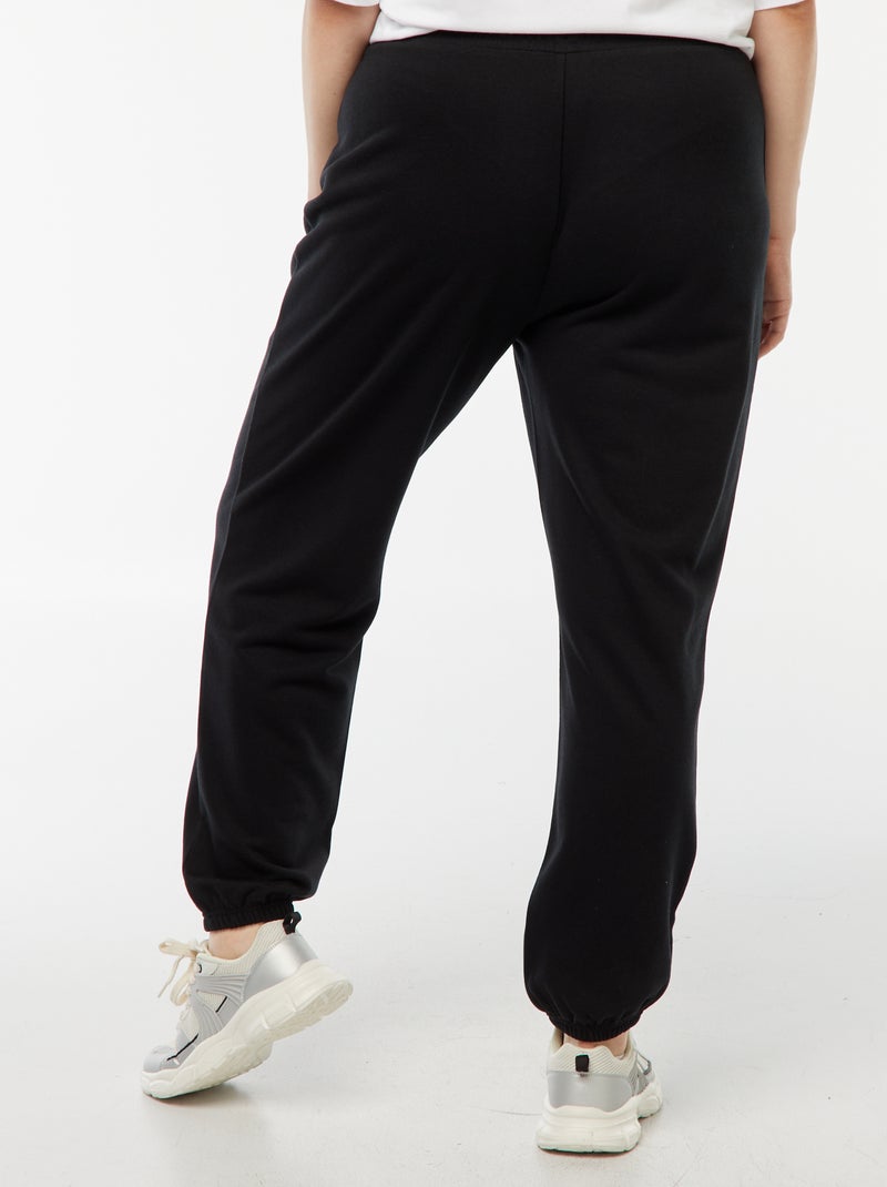 Pantalón de chándal deportivo en felpa negro - Kiabi
