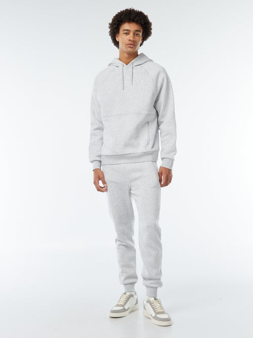 Pantalón de chándal en felpa perchada con 2 bolsillos con cremallera - Kiabi