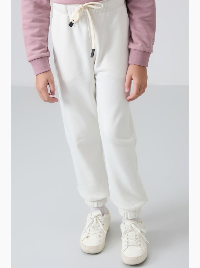 Pantalón de chándal en mezcla de algodón tommy Blanco roto - Kiabi