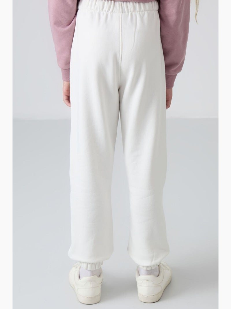 Pantalón de chándal en mezcla de algodón tommy Blanco roto - Kiabi