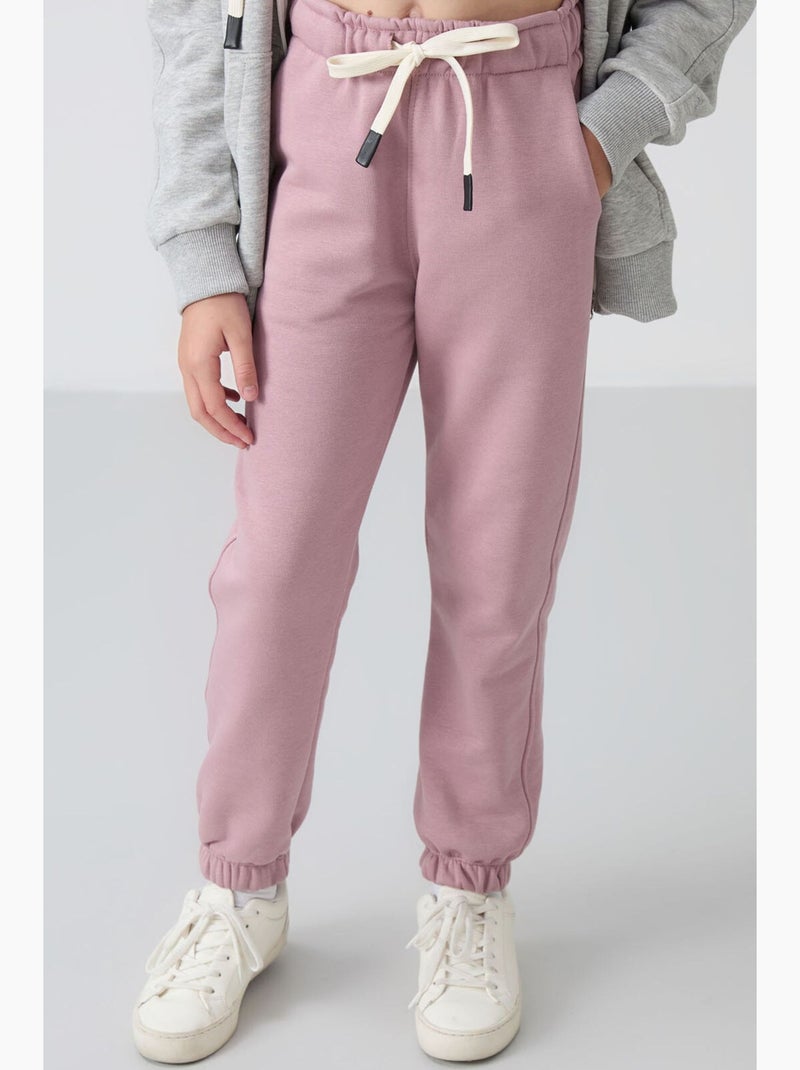 Pantalón de chándal en mezcla de algodón tommy Malva - Kiabi